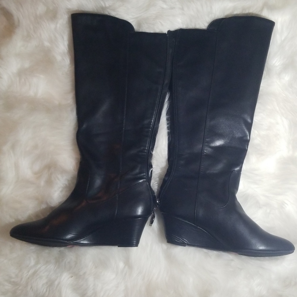 Anne Klein Wedge Heel Boots